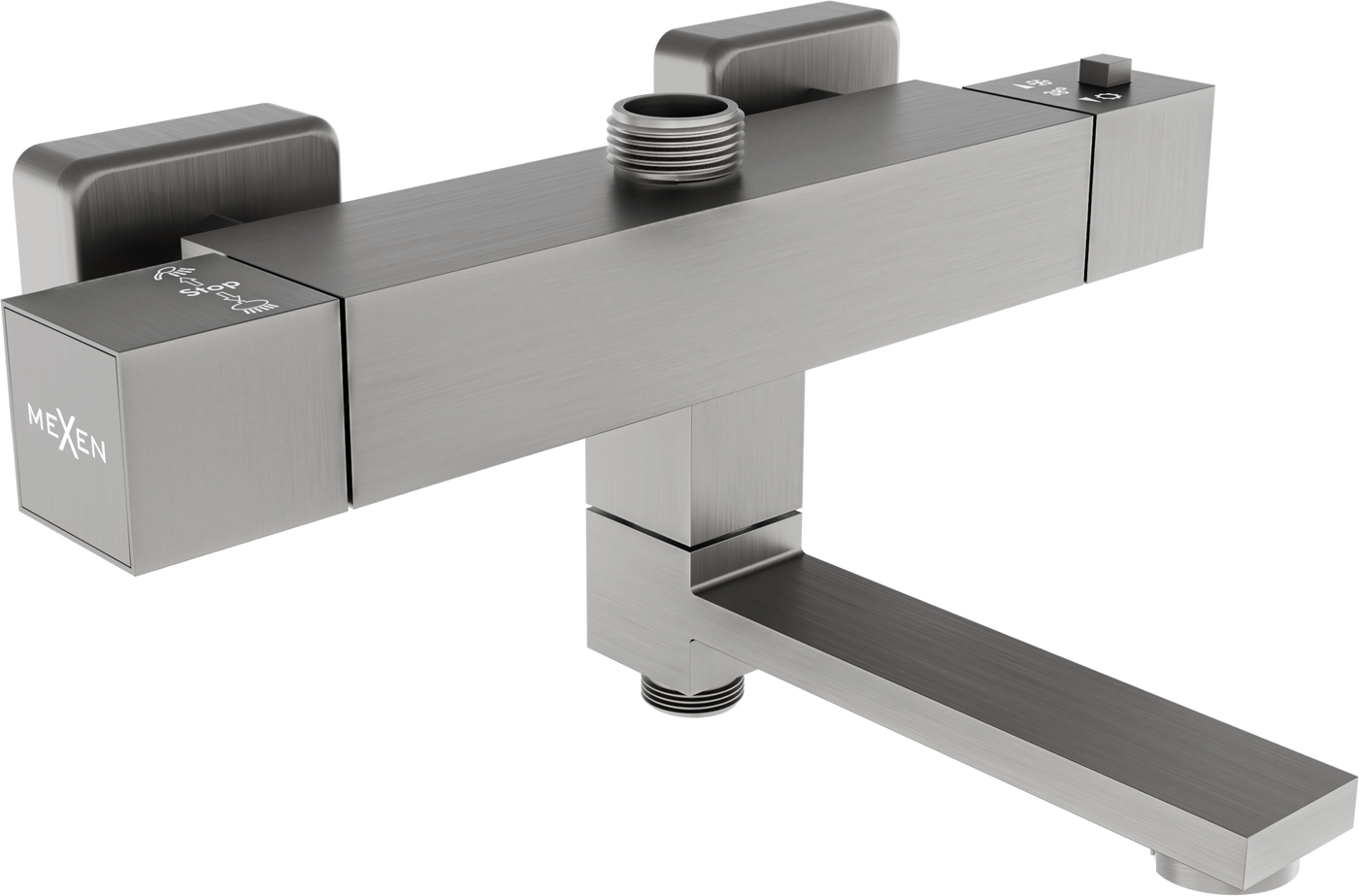 Термостатна батерия за вана-душ Mexen Cube, графит - 77910-66