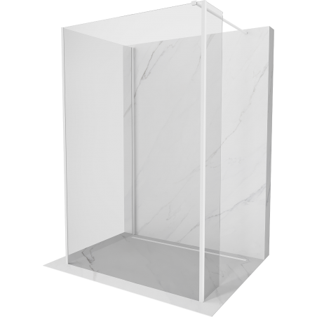 Mexen Kioto стенен душ Walk-in 100 x 90 x 30 см, прозрачен, бял - 800-100-090-221-20-00-030