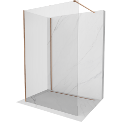 Mexen Kioto душовата стена Walk-in 125 x 120 см, прозрачна, четка мед - 800-125-212-65-00-120