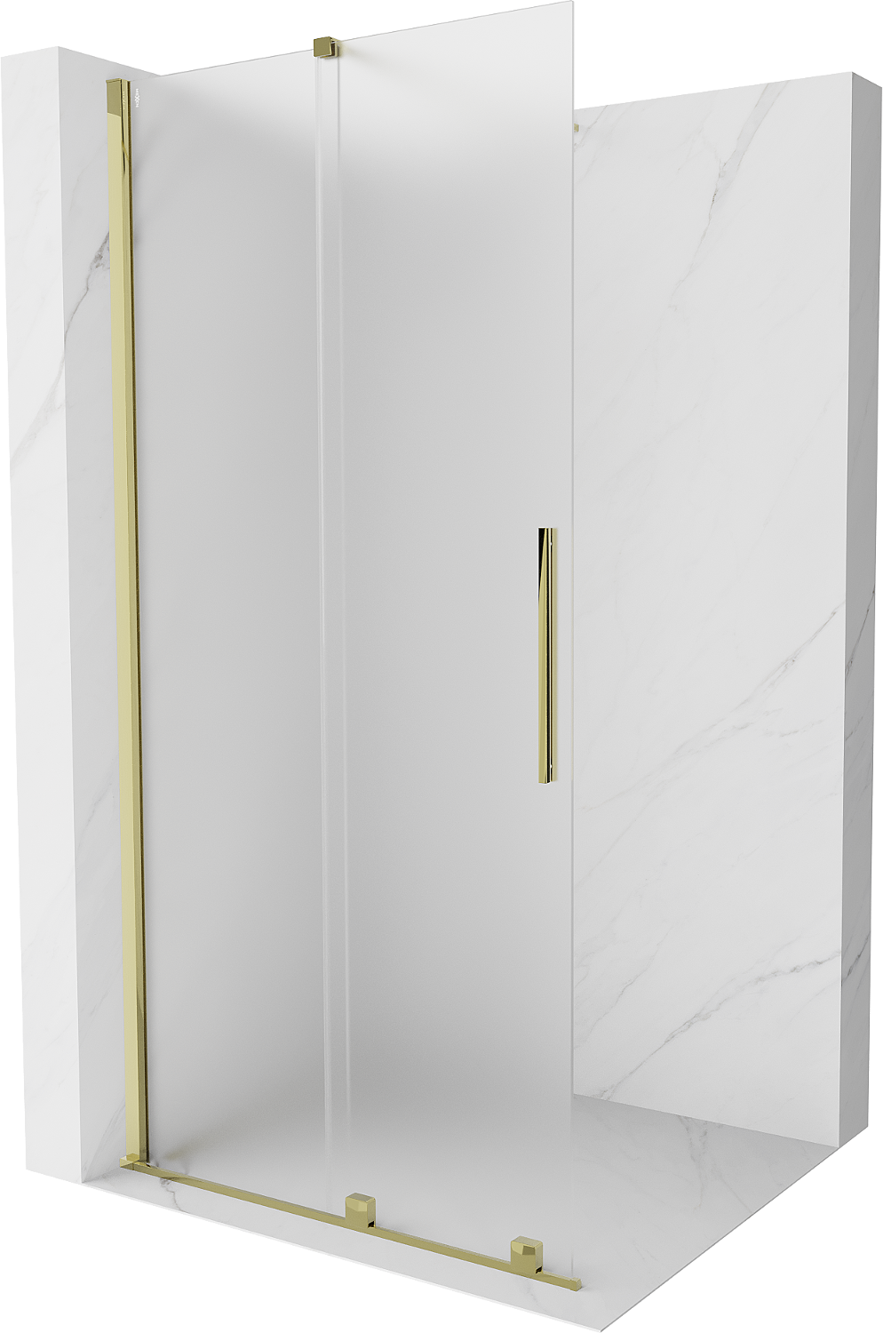 Mexen Velar стена за душ bath Walk-in 110 x 200 см, матово стъкло 8 мм, златно - 871-110-000-33-50