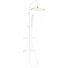 Mexen KT49 комплект за душ с дъждовна глава и термостатичен кран, бял/златен - 771504993-25