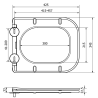 Mexen дъска с падаща система slim, duroplast, бяла с гланц - 39060100