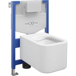 Mexen комплект вграден WC рамка Fenix XS-F с WC чиния Elis, бял гланц - 6803391XX00