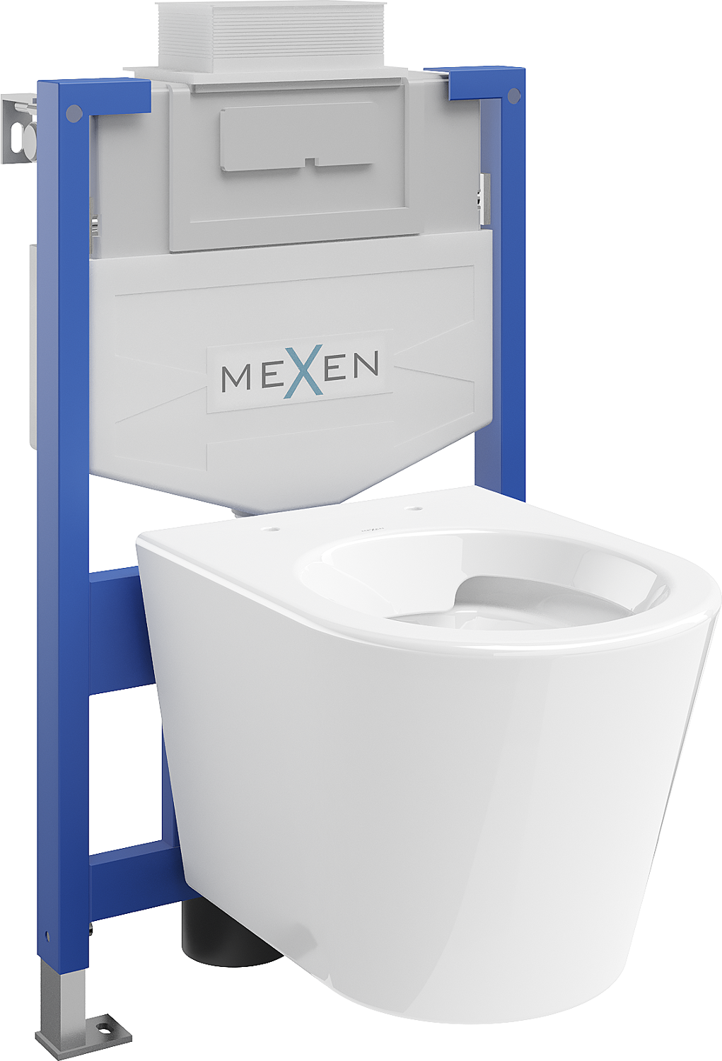 Комплект стенен WC с монтажна рамка Fenix XS-U и чиния WC Rico, бял гланц - 6853372XX00